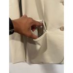 Oak + Fort  Vegan Leather Oversized Blazer XXS Cream Photo 3