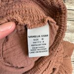 Vanilla Star Jeans Vanilla Star Womens Casual Skirt Rust Brown Tan S SM Small Tiered Ruffle Smocked Photo 5