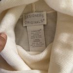 Designers Originals ivory Sleeveless knit turtleneck sweater tank Top White Size L Photo 7