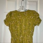 American Eagle  Green-Yellow Floral V Neck Short Sleeve Dress XS Photo 9
