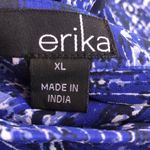 Erika  blue patterned buttoned blouse Photo 3