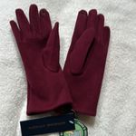 Adrienne Vittadini  Pearl Rhinestone Touchscreen Gloves Burgundy OS -NWTS Photo 3