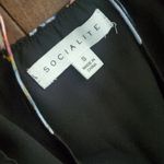 Socialite Lined beautiful black jumpsuit with flowers size small by  very flatter Photo 3