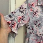 Allison Daley Pink and Gray Notched Collar Blouse Photo 1