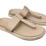Joie  Nacho Faux Leather Tan BoHo Espadrille T-Shape Thong Sandal Photo 0