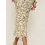 Reformation Multicolor Floral Midi Skirt NEW Photo 3