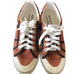 Superga x Alexa Chung Cotu Sneaker Blue/ 7.5 Orange Rust Lace Up Casual Classic Photo 3