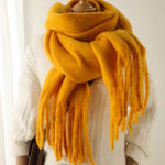 Cozy Mustard Yellow Scarf Photo 0