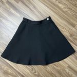 Sandro  Size 1 US S A-line Knee Length Skater Round Skirt Black Button Detail Photo 1