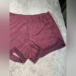 Athleta  printed mesh racer run short 4” Burgundy Athletic Shorts 3X Photo 2
