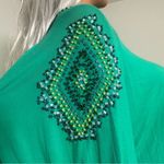 Double D Ranch Green Beaded Tunic Top Boho South Western Size XL Festival Rare Blue Photo 4