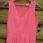 Madewell Pink Coral Silk Dress Photo 4