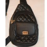 SG SUGU Emma Diamond Quilted Triple Compartment Crossbody Sling Bag Black Photo 2