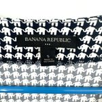 Banana Republic  Size Small Dress Black‎ & White Elephant Print Wrap Style Photo 4