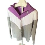 FILA Women’s Gray Purple Quarter Zip Pullover Sweater Size Large Photo 4