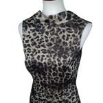 Carlisle  Sheath Dress Metallic Leopard Black Size 2 Photo 1
