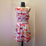 Vince Camuto - Pink and Orange A-Line Mini Dress Size 14 Photo 4