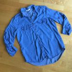 Grand & Greene Flowy, Denim Tencel Button Down Shirt, Light Blue, Size S Blue Photo 0