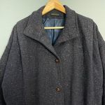 Vintage Wool Coat Tweed Batwing Sleeve Car Coat Women Herringbone Retro Brown Photo 2