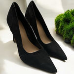 Abound  Pumps Womens Size 8.5 Velveteen‎ Black Pointed Toe  Slip On Heels Photo 0
