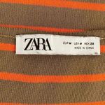 ZARA Womens Brown Orange Viscose Stripes Knit Layering Tank Top SZ M # 1168 Photo 7