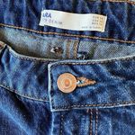 ZARA  High Rise Straight Distressed Raw Hem Jeans 4 Photo 10