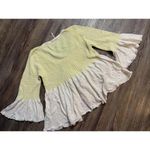 Free People Boho Hippie Bell Sleeve Peekaboo Lace Crochet Sweater Medium Photo 1