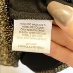 Bar III Gold Black 3/4 Length Sleeve Peplum Top Photo 5