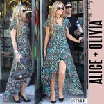 Alice + Olivia dress floral maxi spring summer slit Photo 1