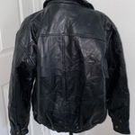 Italian Stone Design Black Genuine Leather Embroidered Unisex Biker Jacket Size Medium  Photo 1