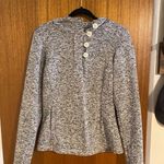 Columbia  Darling Days Pullover Cream Black Marled Sea Salt Button Neck Photo 0