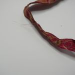 Vintage Handmade Silk Small Bag‎ Purse Red Paisley Floral Reversible Travel Boho Photo 2