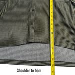 Paper Crane NEW  Striped High Low Blouse Jersey Knit Button up Comfy Fall S Photo 12