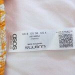 ASOS Orange Floral Paisley Print Crinkle Ruched Side Tie Bikini Bottoms Photo 6