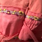 Free People Pink Embroidered Floral Tie Back Tank Top, Size 10 Photo 8