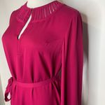 Diane Von Furstenberg  Silk Shirt Dress Sz 2 Belt Tie Photo 2