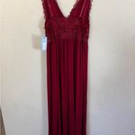 Alcea Rosea Luxurious Burgundy Lace Chemise nightgown size medium Red Photo 1