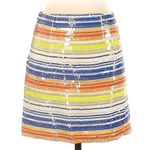 Vineyard Vines Sequin Stripe 100% Silk Formal Party Mini Skirt Size 00 XXS Photo 0