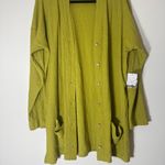 Free people beach take a walk green cardigan size Large NWT Photo 4