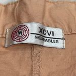 XCVI Wearables Womens Drawstring A-Line Skirt Size Medium Cotton Pockets Peach Photo 4