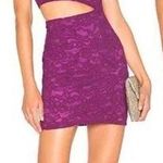 NBD Revolve NDB x Naven Elina Purple Lace Mini Dress One Shoulder Cut Out Small New Photo 0