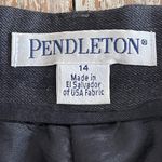 Pendleton Dark Gray Wool Womens Straight Leg Trousers Flat Front Size 14 Photo 10