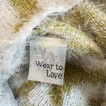 Wear To Love Fuzzy Hooded Cardigan Open Front Mustard Cozy Sweater TX READ SIZE Yellow Size XL Photo 5