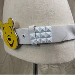 Winnie the Pooh Belt Buckle White Pyramid Stud Belt Sz M CuteGoth Disney Kidcore Photo 5