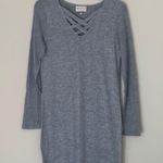 Brooks bobbie  gray above knee mini dress sweater Photo 8