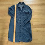 0039 Italy Womens Long Sleeve Denim Chambray Tunic Shirt Dress Blue Size M Size M Photo 1
