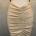 Zya‎ ZYA the Label Zephyr Halter Dress Cream Gold Ruched Halter Dress Size 12 Photo 3