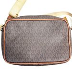 Michael Kors  Brown & Tan Fulton Sport Monogram Medium Crossbody Bag Purse Photo 2