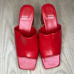 Jeffrey Campbell Jeffery Campbell Caviar Cherry Red Mules Chunky Square Toe Heels Womens Size 8.5 Photo 5