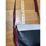 Kate Spade Crossbody Bag Womens Medium Colorblock Black Burgundy White Leather Photo 11